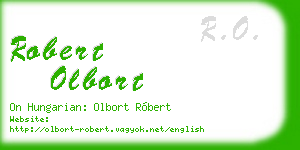 robert olbort business card
