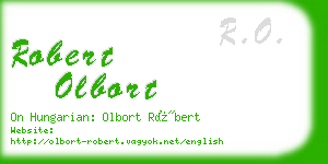 robert olbort business card